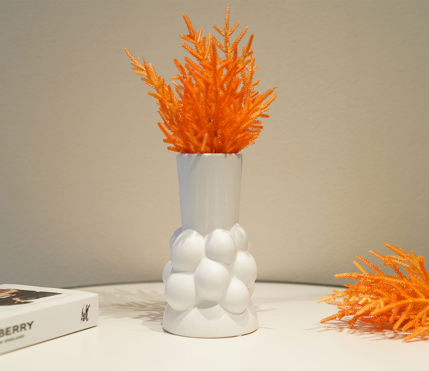 Artistic Beauty White Ceramic Vase