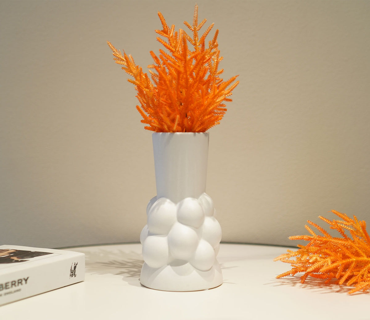 Artistic Beauty White Ceramic Vase