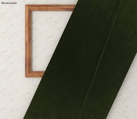 Dark Olive Green Plain 100% Velvet Fabric