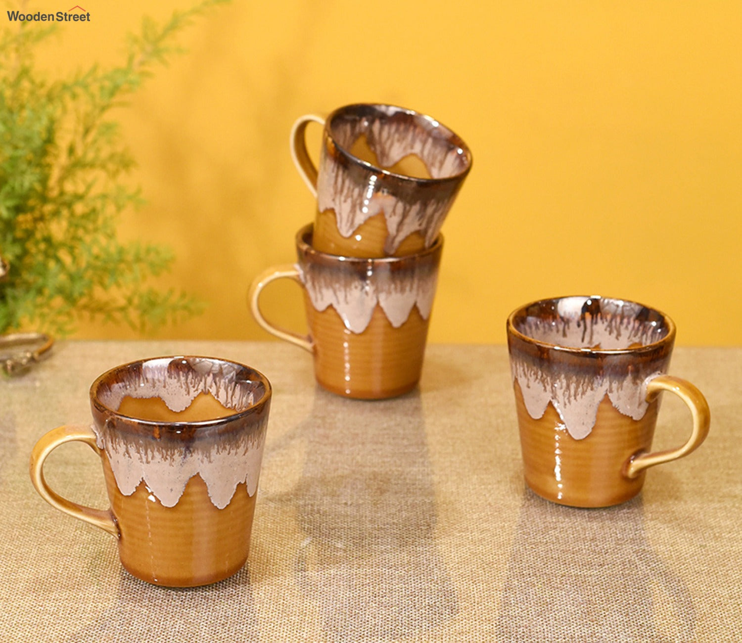 Sunset Drip Coffee Mugs - Set of 4