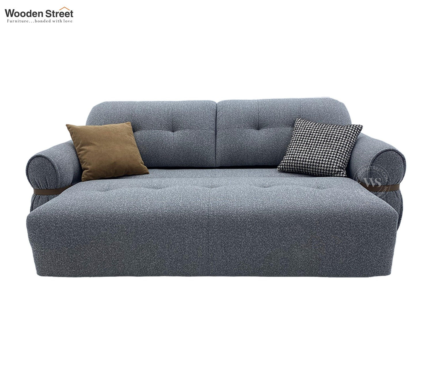 Reva 3-Seater Electric Sofa Cum Bed | Motorized Conversion Mechanism | Fabric Upholstery (Grey)