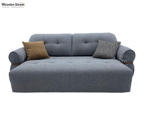 Reva 3-Seater Electric Sofa Cum Bed | Motorized Conversion Mechanism | Fabric Upholstery (Grey)