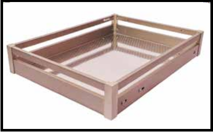 Trueliving_MATTEE CHAMPAGNE PLAIN BASKET - 4” *15" 380  MM/450M Cabinet
