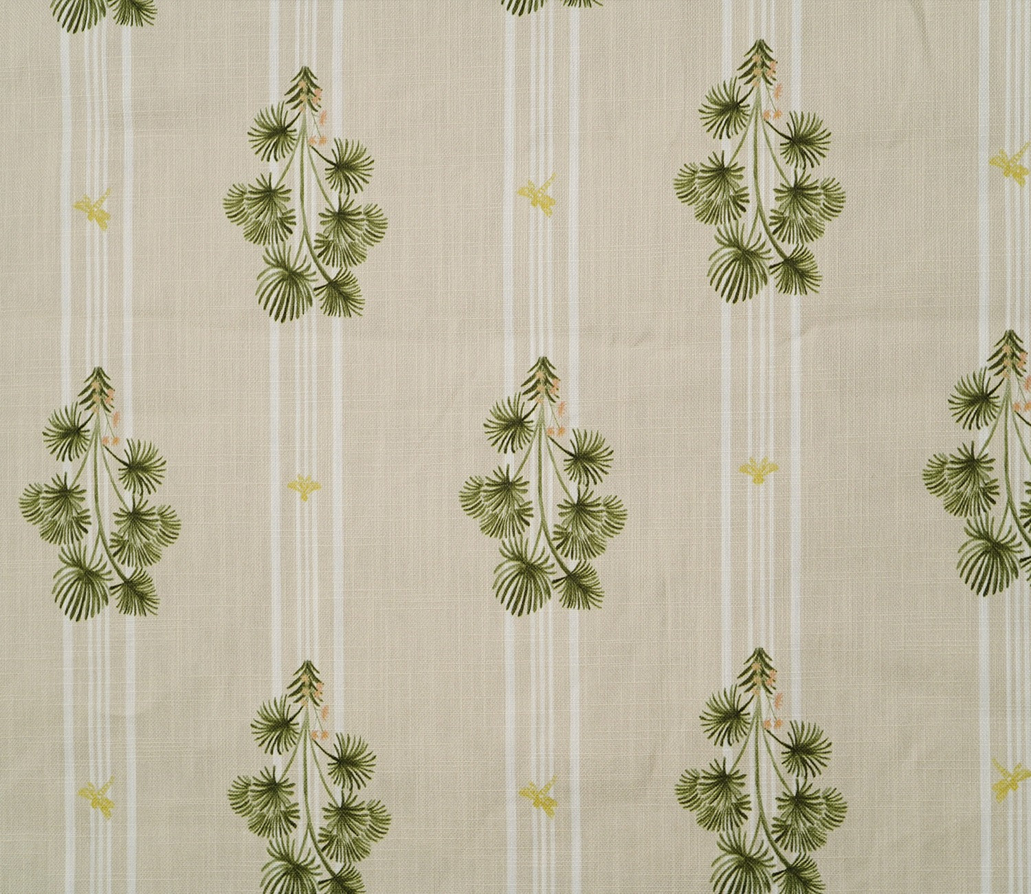Reyes Bench With Back Rest (Cotton, Palm Leaf stripes)