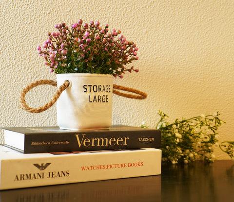 Wonder Artificial Flower With Plastic Pot (Pink)