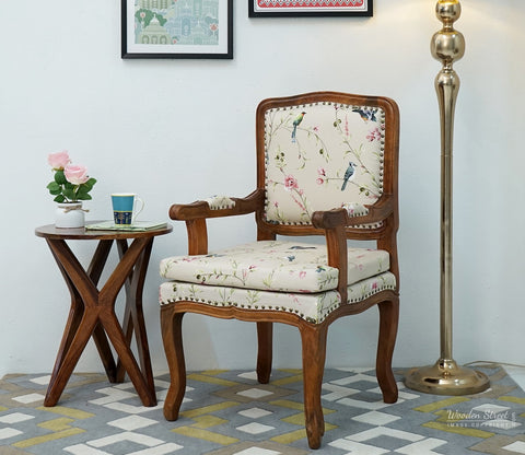 Kelvin Arm Chair (Cotton, Cream Robins)