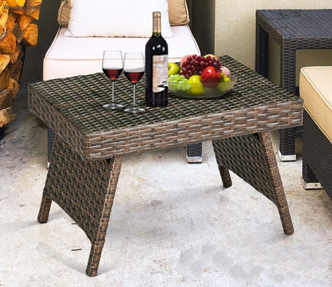 Brown Colour Wicker Centre Table