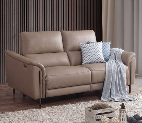 Dennis Luxe Electric Recliner 2 Seater Sofa (Urban Beige)