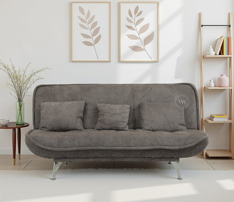 Bastion Premium Upholstery Fabric Sofa cum Bed (Grey)