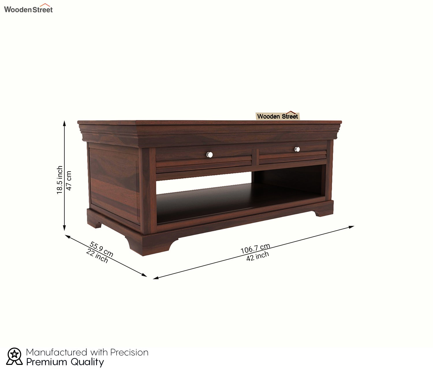 Waldo Center Table (Walnut Finish)