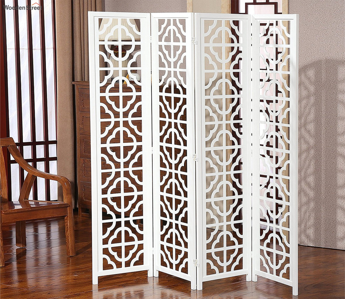 Nayla 4 Panel Wooden Partition