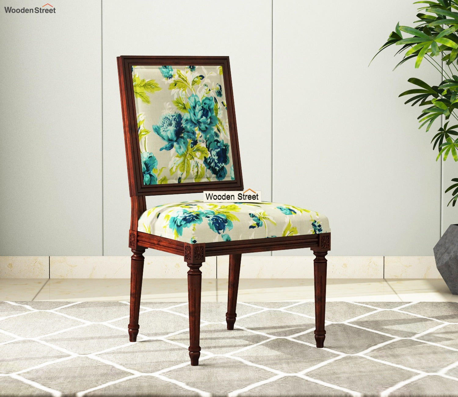 Shell Without Arm Dining Chair (Teal Tulip)