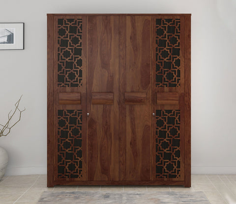 Kosmo Artisan 4 Door Engineer Wood Wardrobe