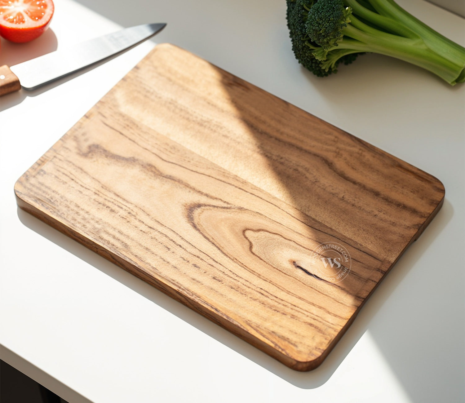 Troy Acacia Wood Handcrafted Non Slip Chopping Boards Small-Medium And Large Chopping Board For Kitchen - (Set of 3)