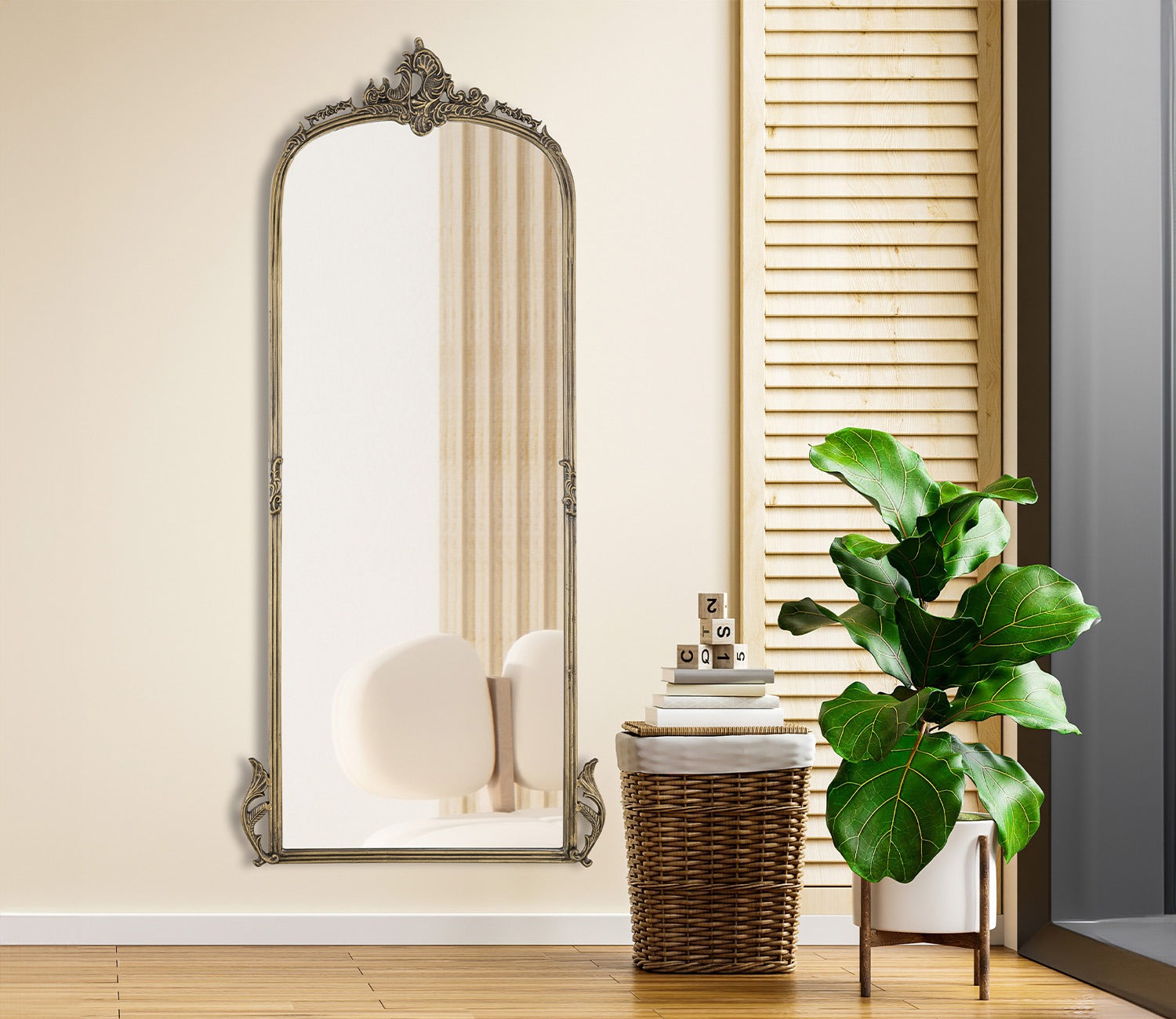 Timeless Antique Full Length Mirror With Stand
