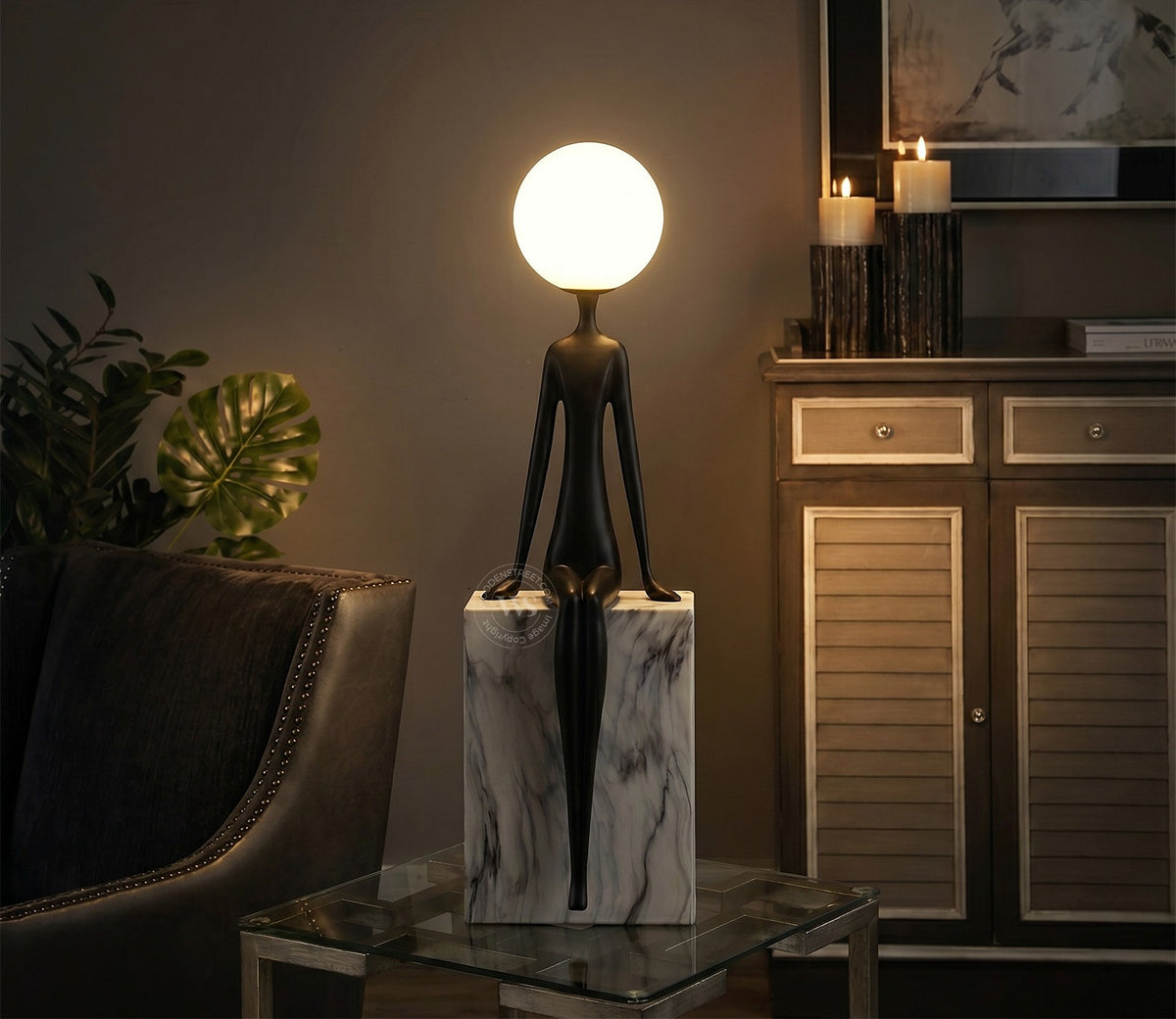 Athens Male Table Lamp