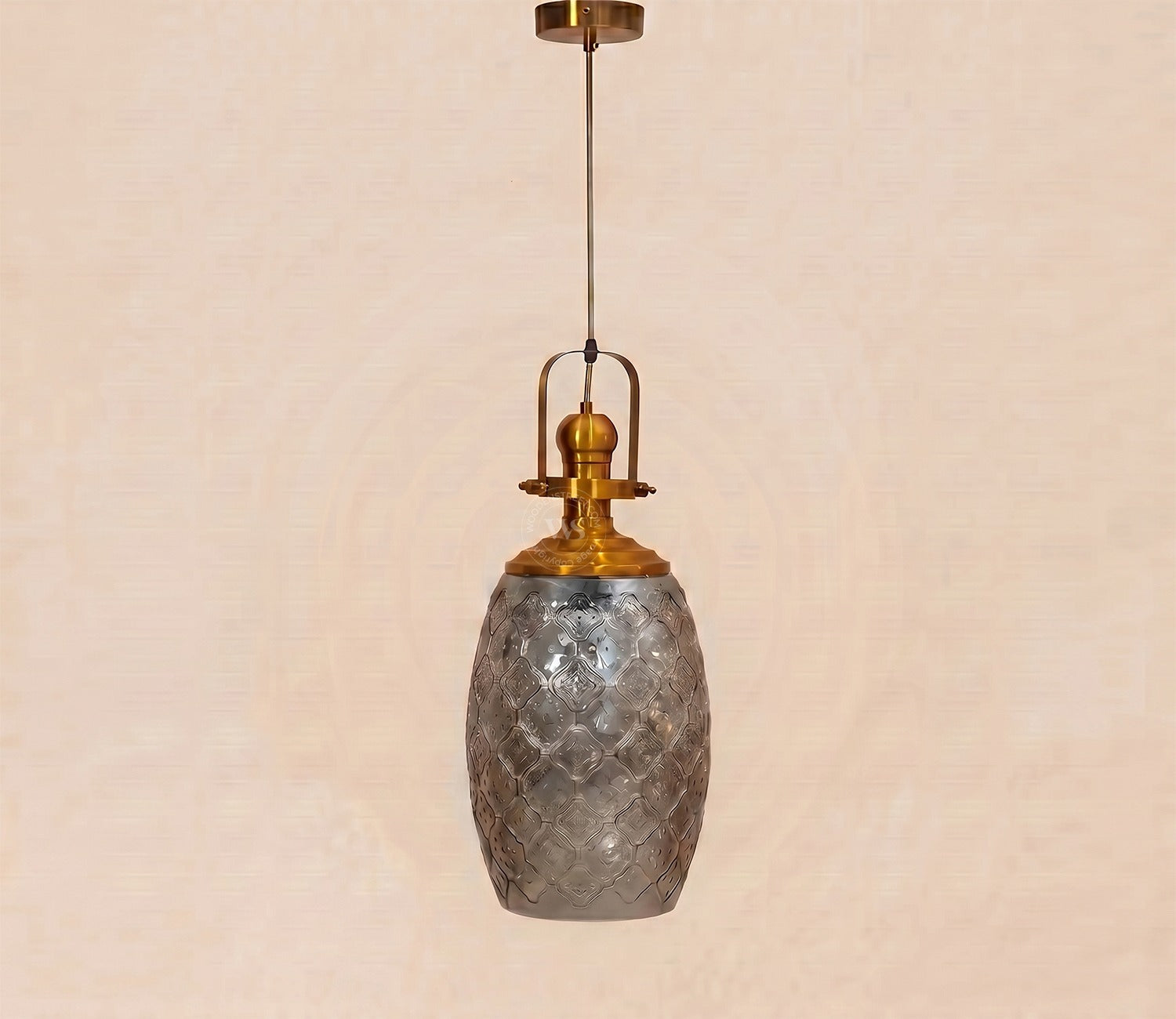 Sylvia Glass Lampshade Hanging Lights (Smokey Grey)