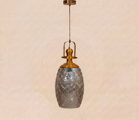 Sylvia Glass Lampshade Hanging Lights (Smokey Grey)