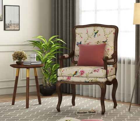 Kelvin Arm Chair (Cotton, Cream Robins)
