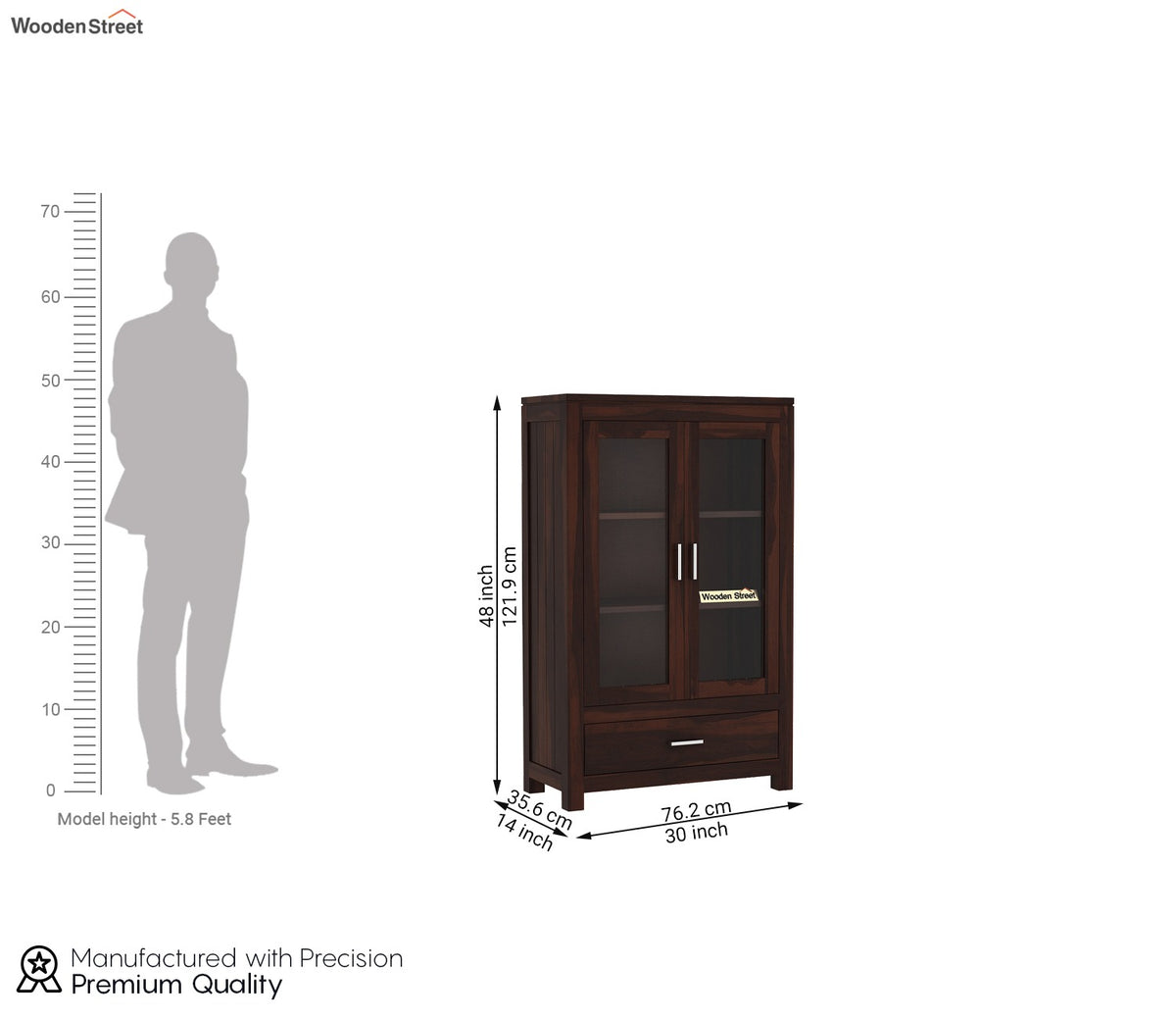 Heimo Bookshelf (Walnut Finish)