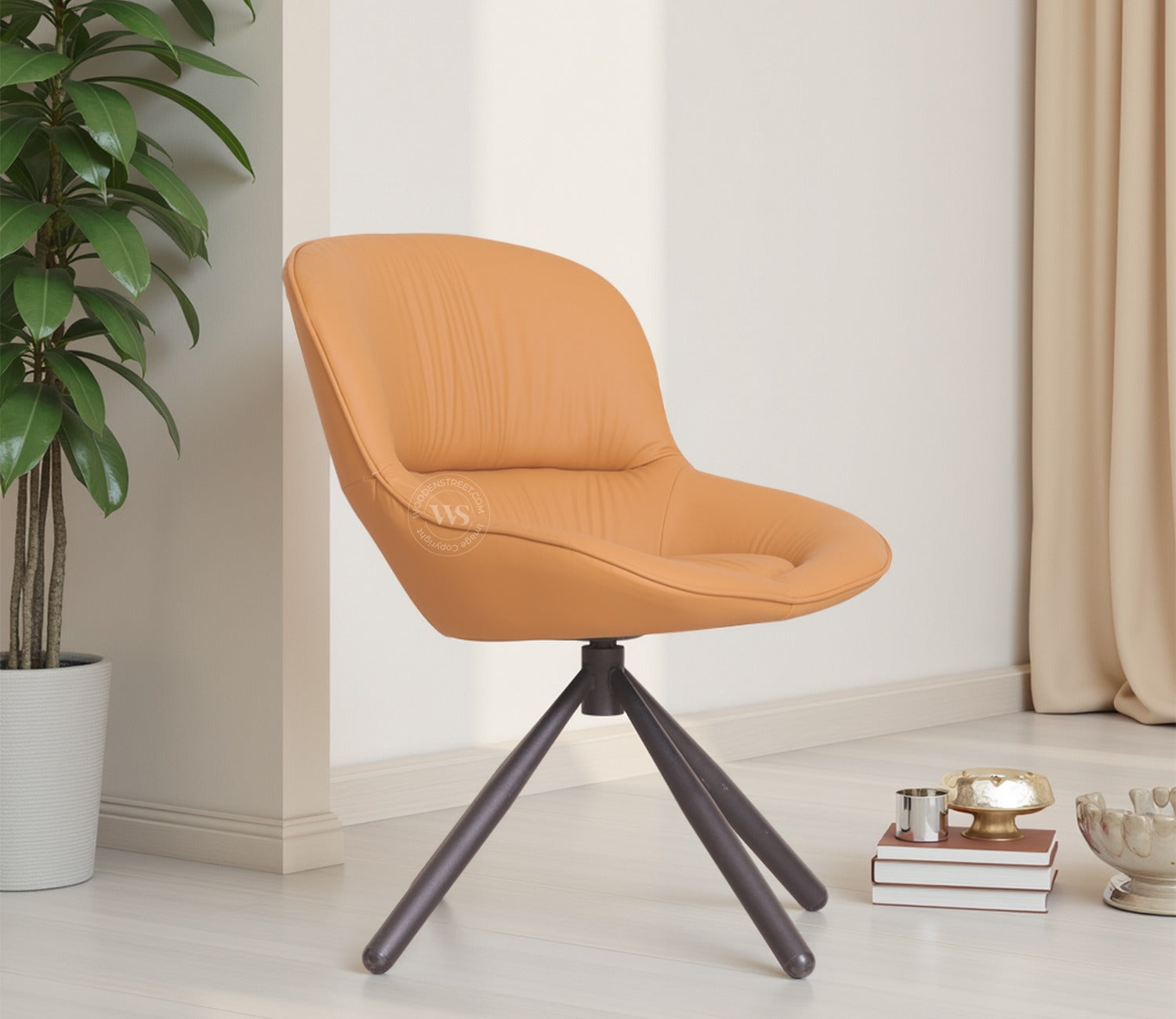 Daigo Modern Swivel Accent Chair (Orange)