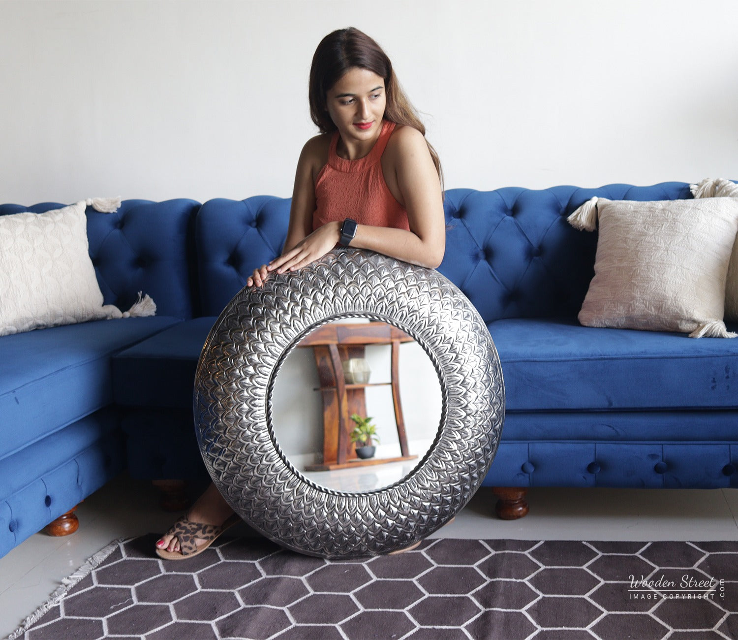 Marie Metal Mirror with Frame