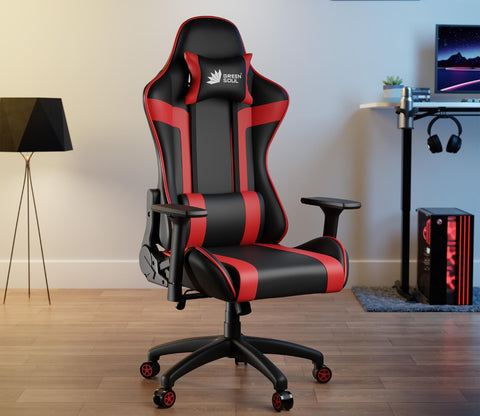 Raptor 2 Multi-Functional Ergonomic Leatherette Office Chair (Red)