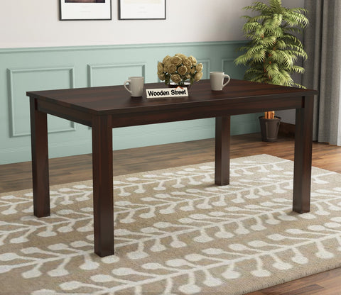 Janet 6 Seater Dining Table (Walnut Finish)