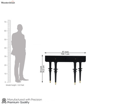 Ekam Console Table (Black Finish)