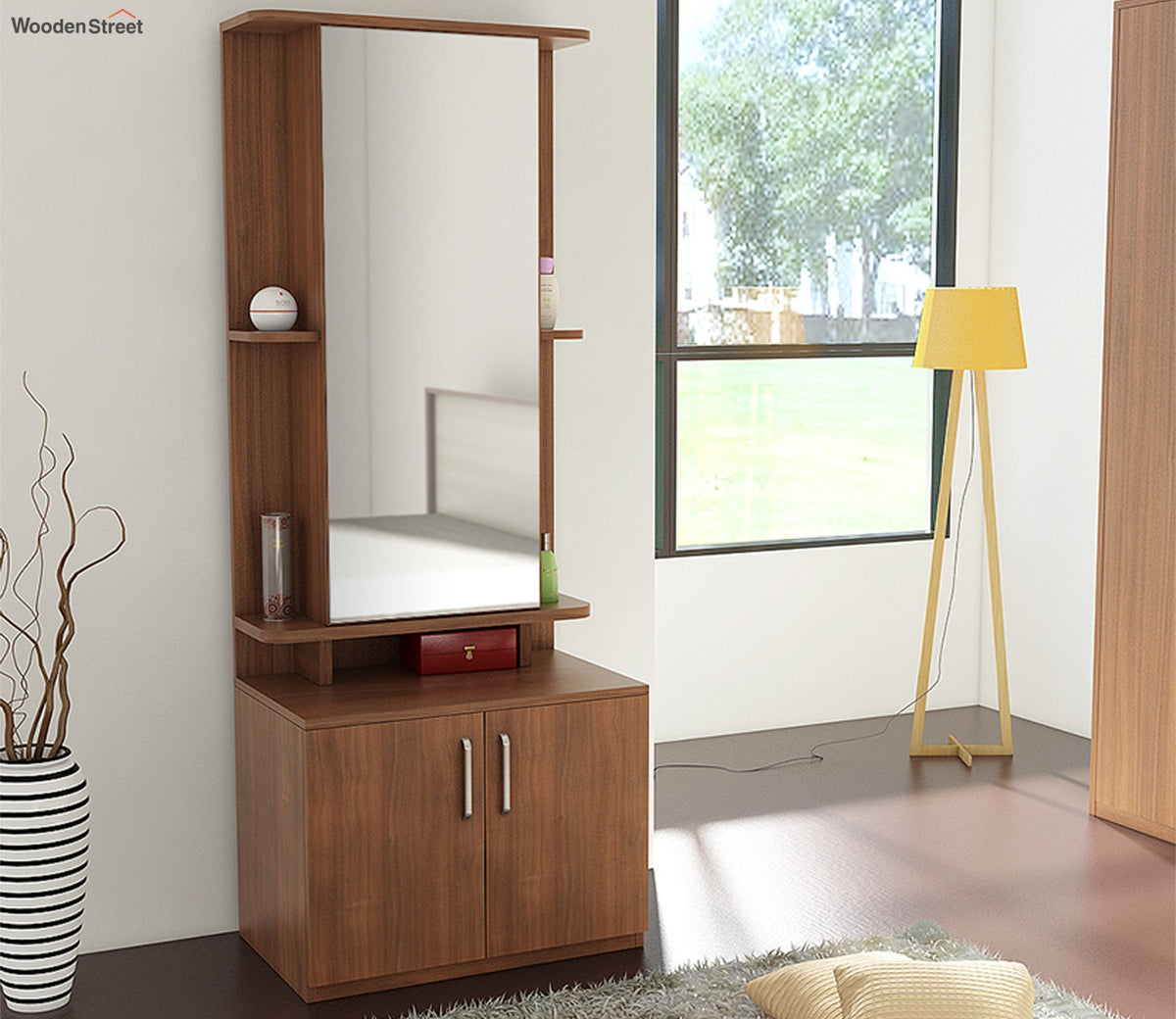 Kosmo Ora Engineered Wood Dressing Table (Natural Finish)