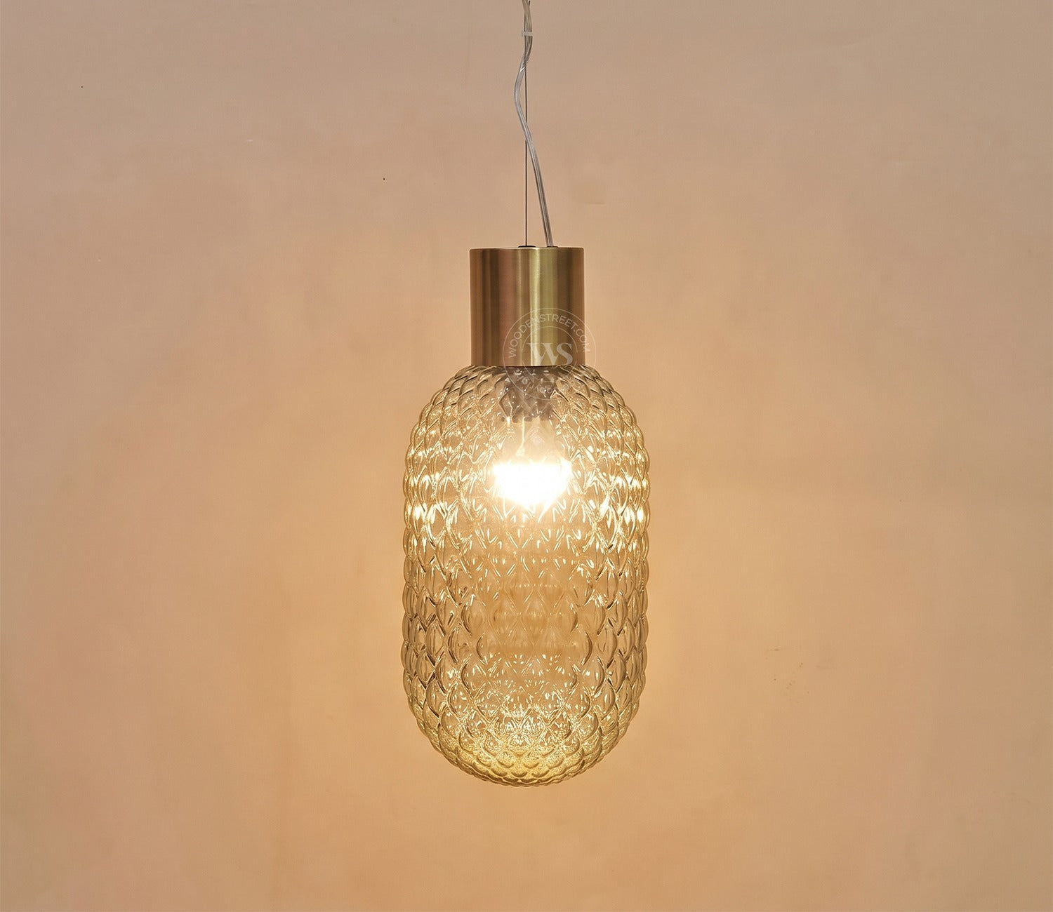 Eron Amber Glass Pendant Light