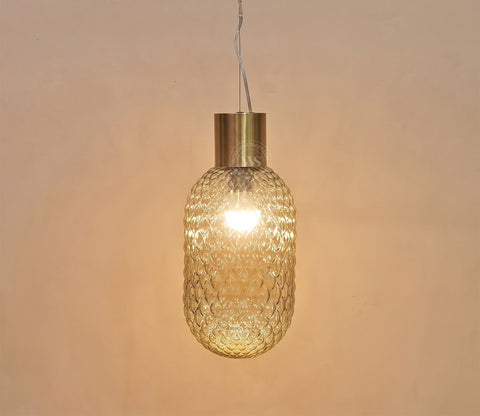 Eron Amber Glass Pendant Light