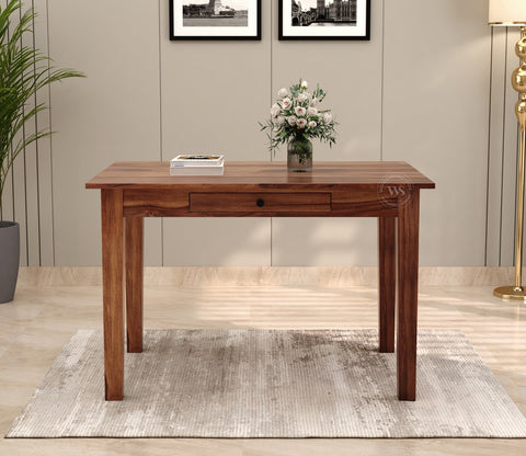 Mcbeth Compact 4 Seater Dining Table (Honey Finish)
