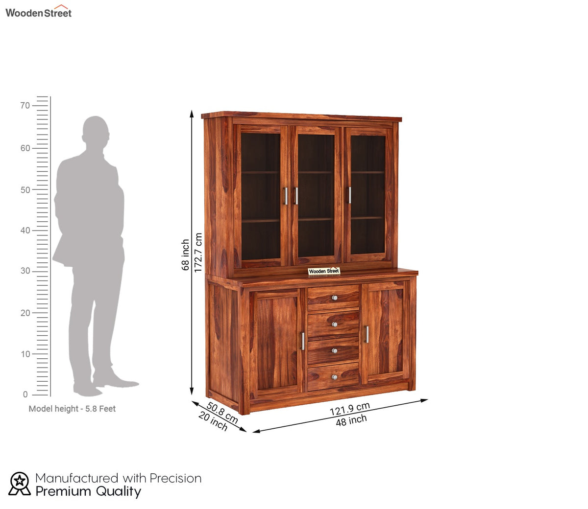 Monarch Kitchen Cabinet (Honey Finish)