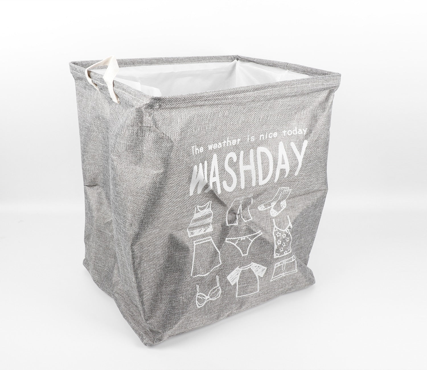 Washify Foldable Canvas Laundry Basket