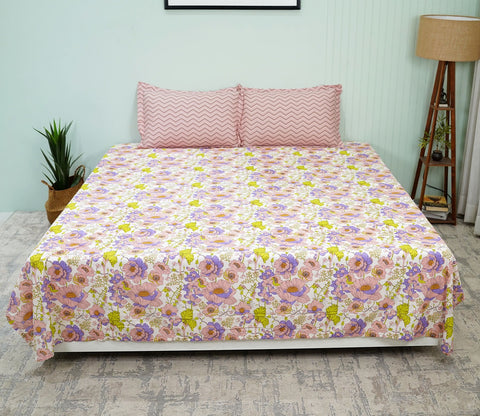 Ellen Moments Queen Size Bedsheet (Pink)