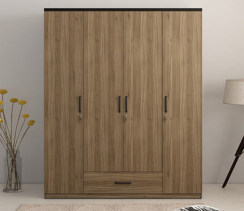 Kosmo Hover 4 Door Engineered Wood Wardrobe Without Mirror
