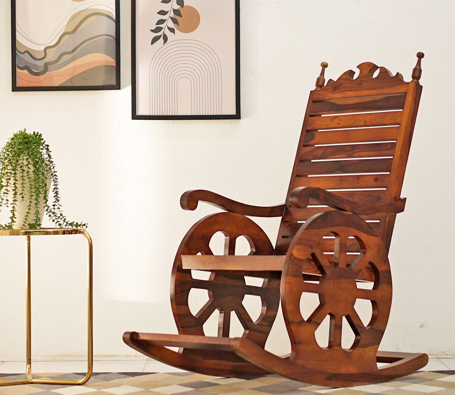 Silvio Rocking Chair (Honey Finish)