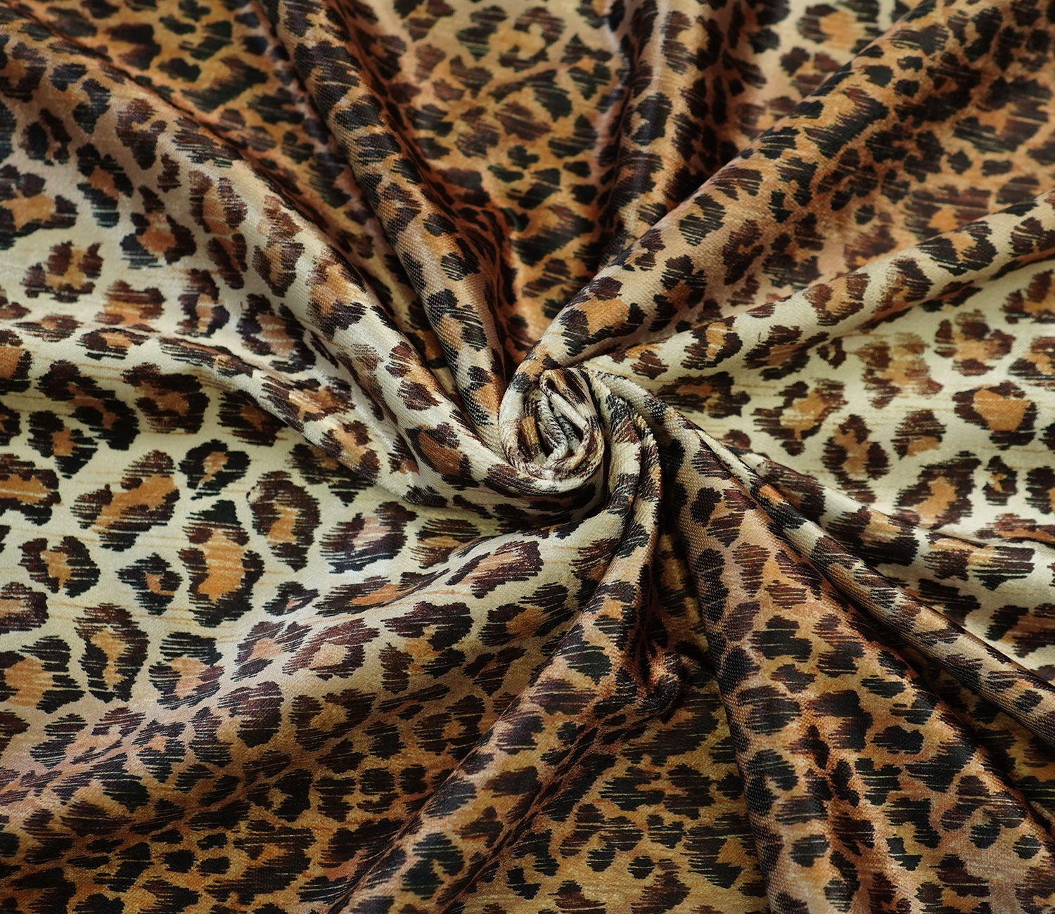 Krista Cushion Cover with Filler - Pack of 1 (16x12 Inch, Hazel Leopard)