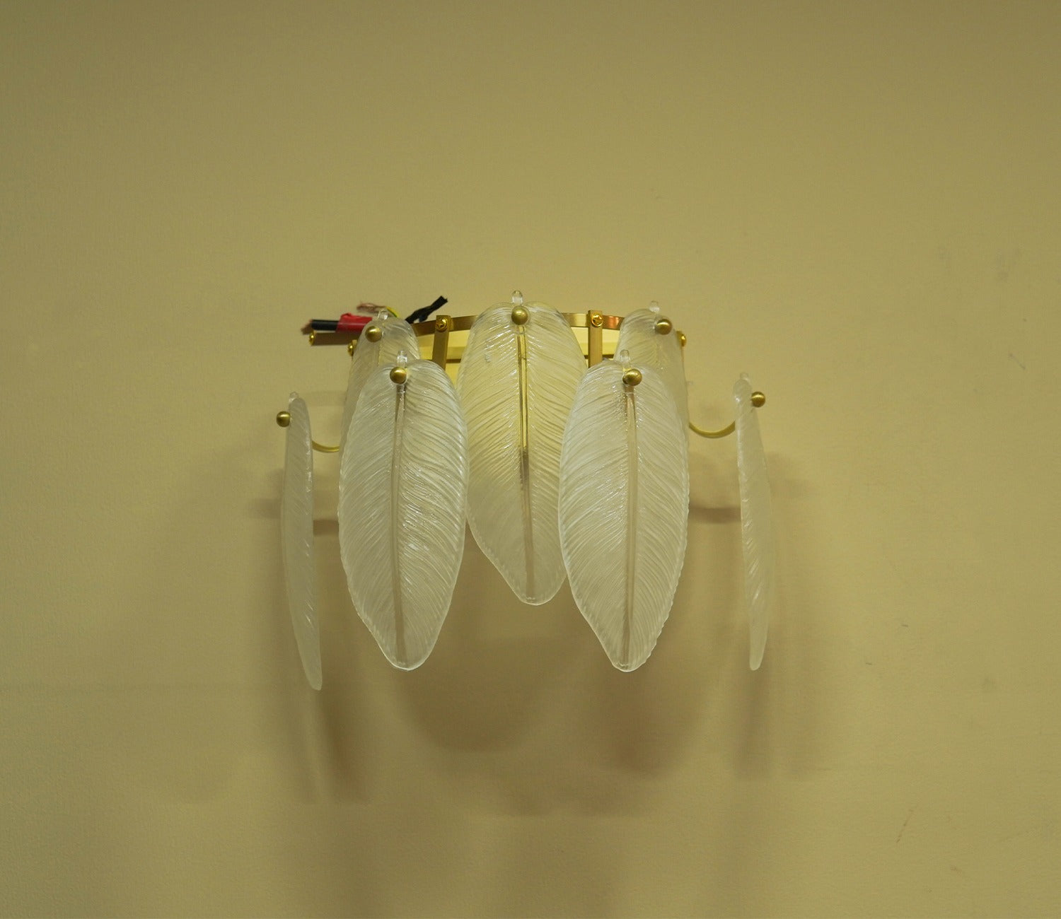 Bradley Leaf Pattern Glass Wall Light