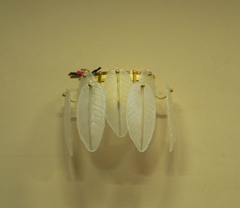 Bradley Leaf Pattern Glass Wall Light