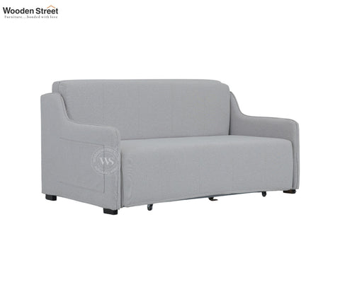 Dorado Premium Fabric Pull-Out Sofa Cum Bed (White)