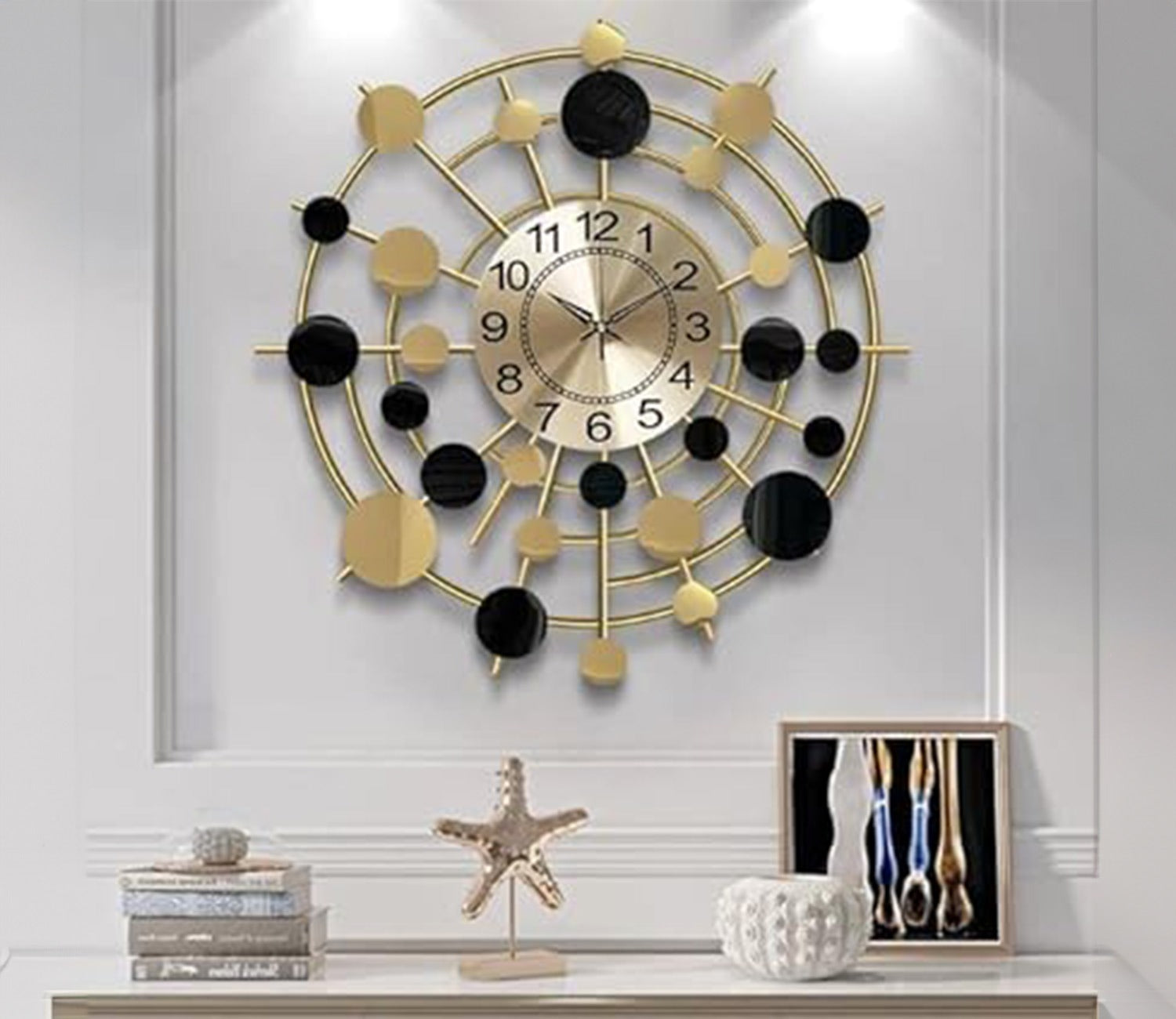 Multiple Layered Rounded Classic Iron Wall Clock
