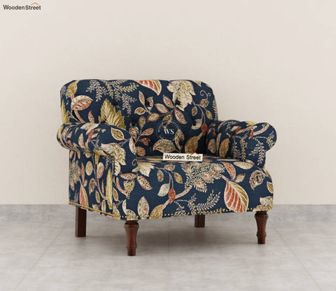 Parker 1 Seater Sofa (Fabric, Dusky Leaf)