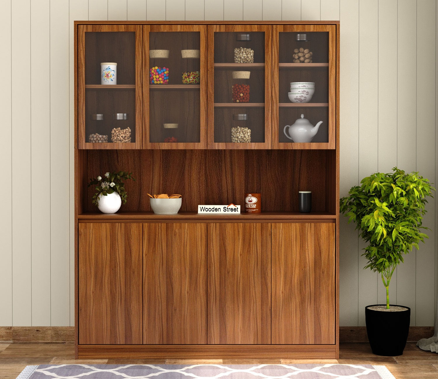 Greyson Kitchen Cabinet (Exotic Teak Finish)