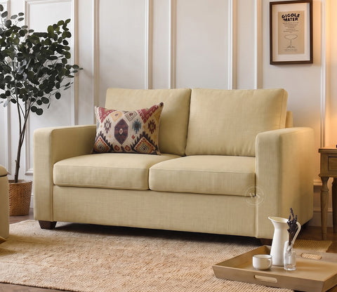 Albus 2 Seater Fabric Sofa (Cotton, Irish Cream)