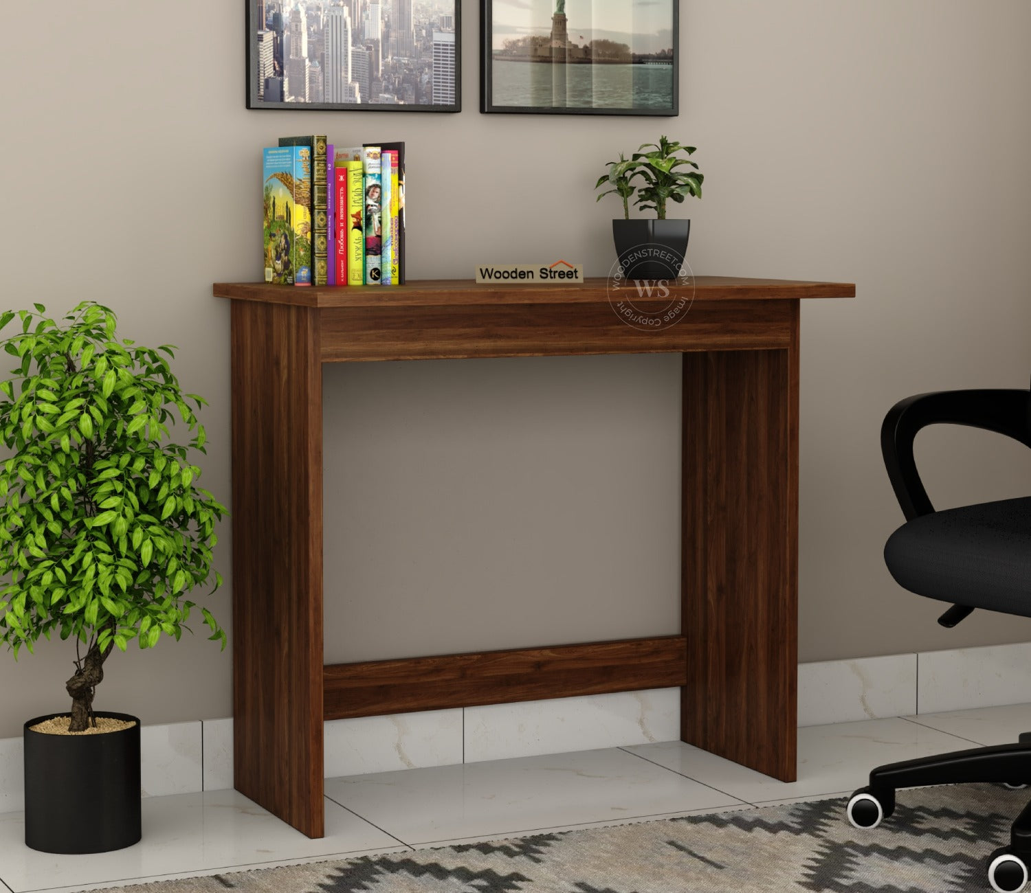 Armada Study Table (Columbian Walnut Finish)