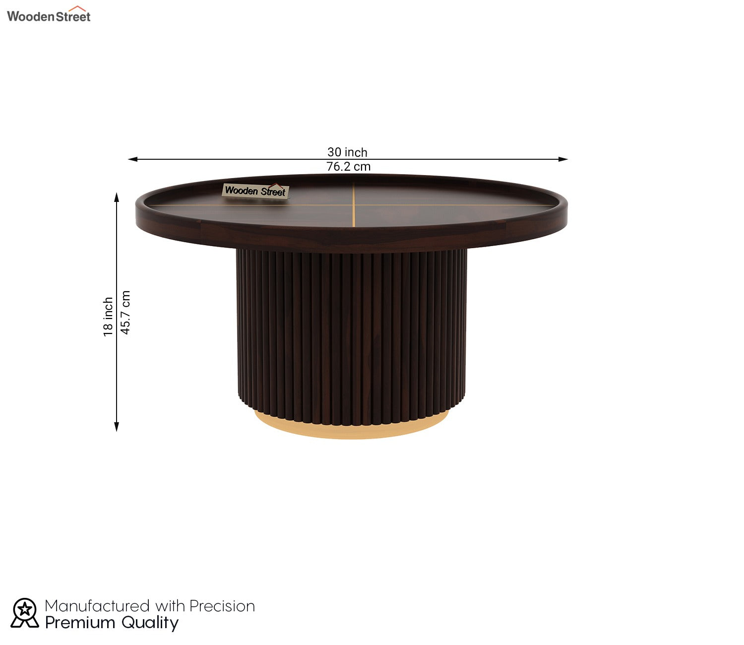 Orwell Round Coffee Table (Walnut Finish)