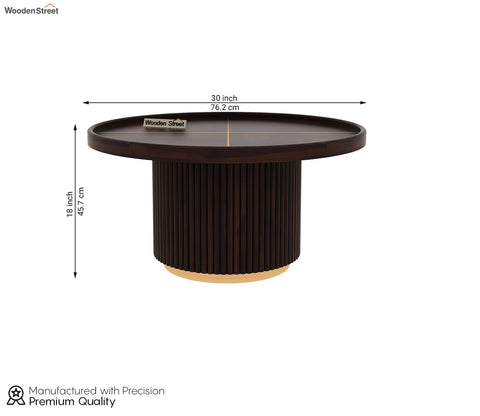 Orwell Round Coffee Table (Walnut Finish)