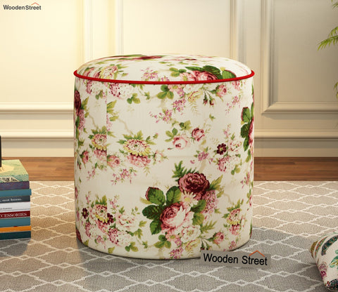 Robin Round Pouffe (Cream Blossom)